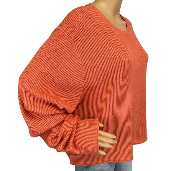 NWT PrettyLittleThing Plus Rust Orange Knitted Top Long Sleeve Size 3XL - Picture 5 of 13